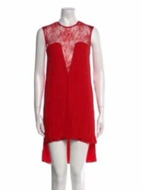 Mason Red Lace Yoke Slip Dress